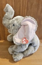 Rare Vintage 2002 ty Classic "Teensy" Elephant Cute Plush With Tags & Heart Tag