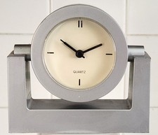 Desk Clock Silver Finish Great