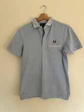 Baby Blue Fred Perry Polo Shirt Size Small