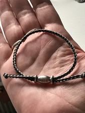   Links of London Feed 50 black and grey Cord Adjustable Friendship Bracelet 