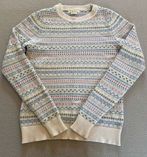 BODEN EDIE JUMPER WOMEN SZ SMALL 8–10 FAIRISLE SILVER NORDIC SCANDI SEE DETAIL