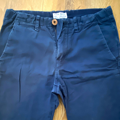Zara boys navy chino - chino, trousers