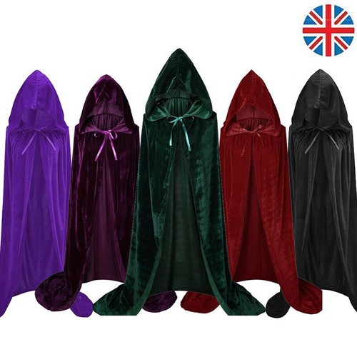 Adult velvet hooded robe cloak - adult,