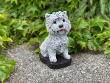 Westie puppy dog statue Concrete westie dog Highland terrier animal decoration