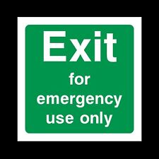 Exit for Emergency Use Plastic