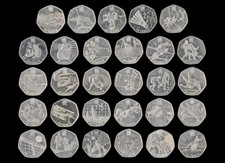 Olympic 50p coins fifty - coins,