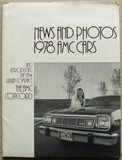 AMC USA Car Press Pack For 1978 Photos  GREMLIN Pacer CONCORD Matador