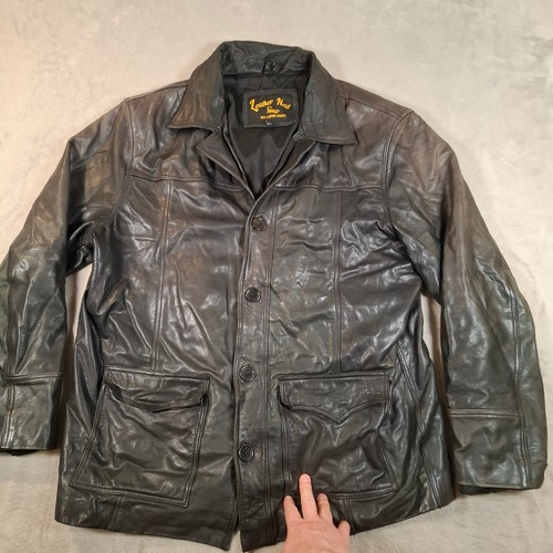 Leather next jacket mens 5xl - jacket,