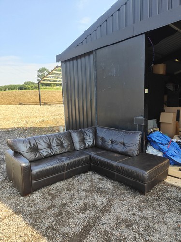 Leather sofa couch shape - l,