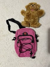 Jofli Bear, a teddy bear that comes with a Pink backpack and a Journal