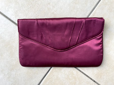 Magenta Satin Clutch Bag – Evening / Wedding / Party Purse