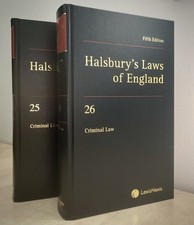 Halsbury’s Laws of England CRIMINAL LAW 5th Ed (2020) Two Books