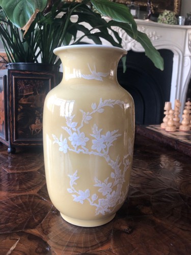 Chinese yellow vase - chinese,