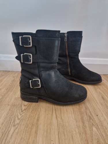 Ugg black biker - black, uk