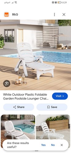 White sun lounger - white,