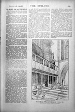 Antique Old Print Chapel Home