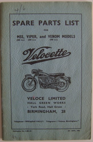 Velocette mss viper - velocette, 1956