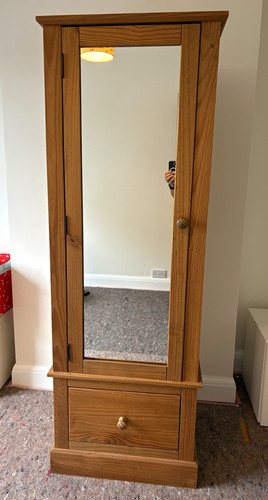 Pine freestanding wardrobe - freestanding, 1