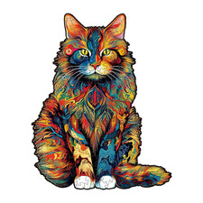 Maine Coon Cat Wood Jigsaw
