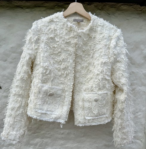 Cream ivory boucle tweed - h&m,