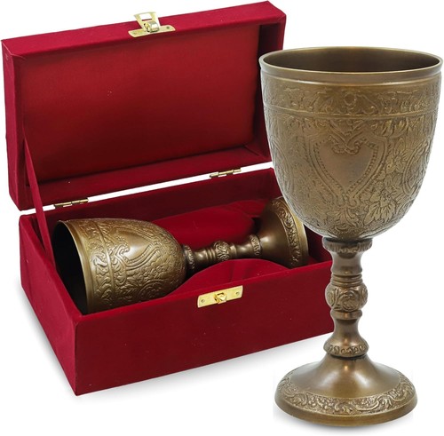 Antique bronze brass chalice - antique,