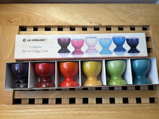 Le Creuset Rainbow Coloured Egg Cups Set - New in Box