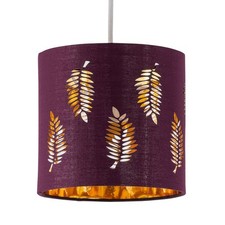 Modern Burgundy Fern Cut Out 15cm Table Lamp Shade Lightshade