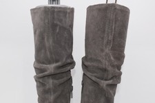 New Next Women's Grey Suede Knee High Slouch Boots Size UK 4 EU 37