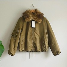 Zara Khaki Oversized Bomber