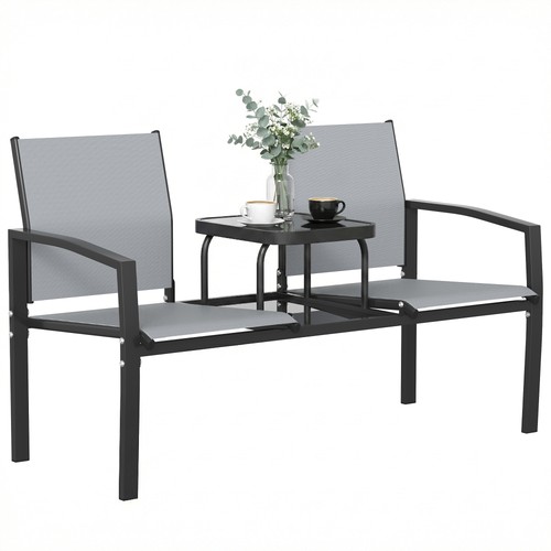 Outsunny garden love seat with - outsunny,