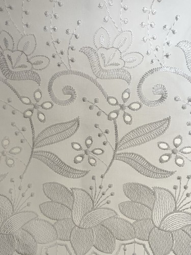 Embroidered voile sheet - voile,