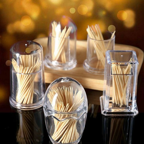 1pcs clear toothpick bottle - clear,