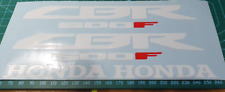 2 X WHITE  AND RED   CBR600F  VINYL DECALS  290MM X 47MM AFTERMARKET