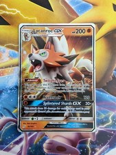 M/NM Lycanroc GX 82/181 Sun & Moon Team Up Half Art Ultra Rare - Pokemon TCG 