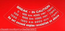 HONDA CB1100R CB1100RB CB1100RD TACHOMETER BREAK-IN CAUTION WARNING DECAL