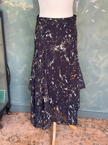 Black abstract print maxi - black,