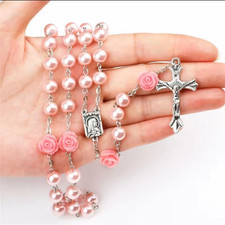 Pearl Beads Rosary Necklace