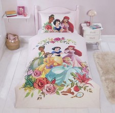 Disney Princess Cotton Rich Bed Set 1x Single Duvet Cover And Pillowcase