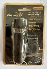 Brookstone 5 LED Front Bike Light Waterproof with Detachable Clips Mount Bracket