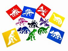 6 Dinosaur Stencils – Washable 15cm Plastic Templates for Kids’ Crafts & Drawing