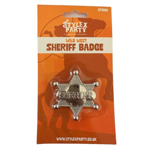 Silver sheriff badge cowboy - silver,
