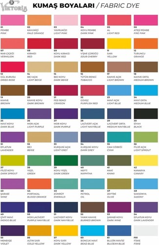 Viktoria fabric dye colours - fabric,