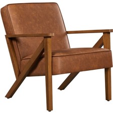 Modern Faux Leather Armchair