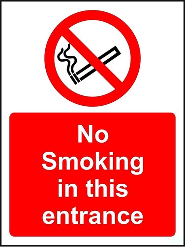 Smoking this entrance - smoking,