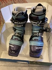 TELEMARK Ski SHOE SCARPA T2 ECO WMN (BURGUNDY POLAR BLUE) WOMEN Size 25.0