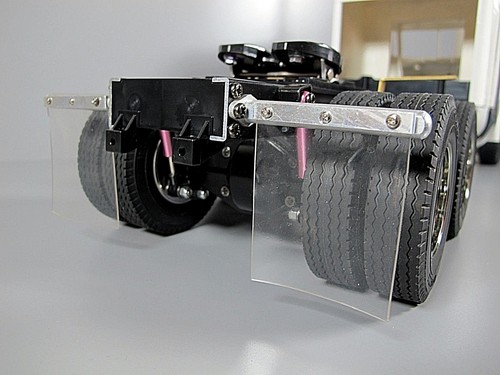 Toy clear mud flap - clear, tamiya
