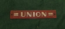 'Union' Name Plate, Ex Harrison Lathe Works, Clearance Price