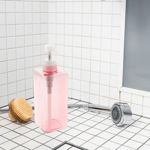 Reusable square pink shampoo - square,