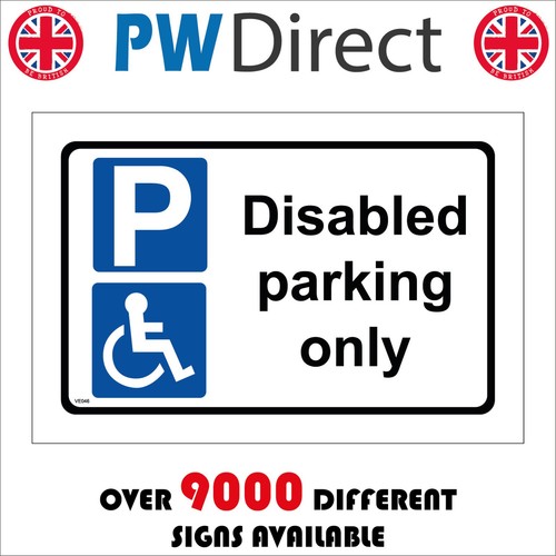Sign disabled parking - parking, only