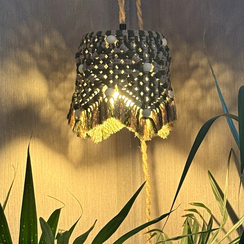 Boho macrame cotton drum - cotton,